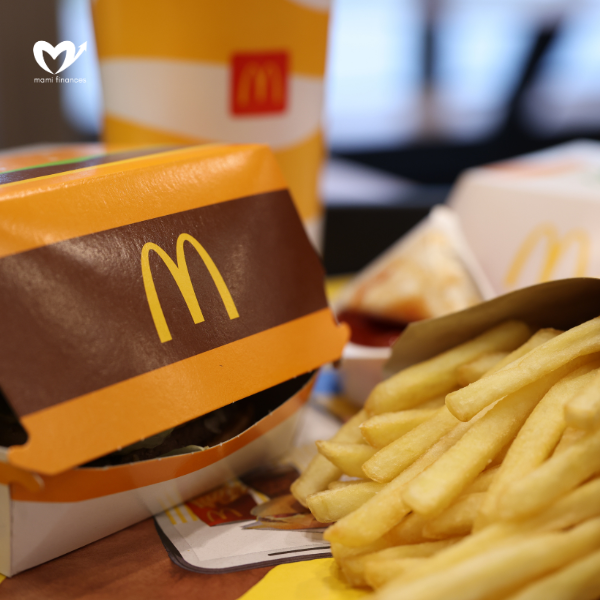 macdonalds food in a table