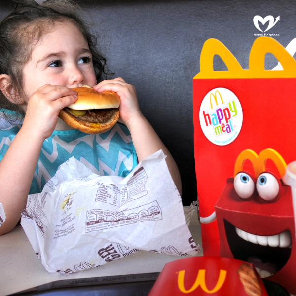 kid enjoying happy meal