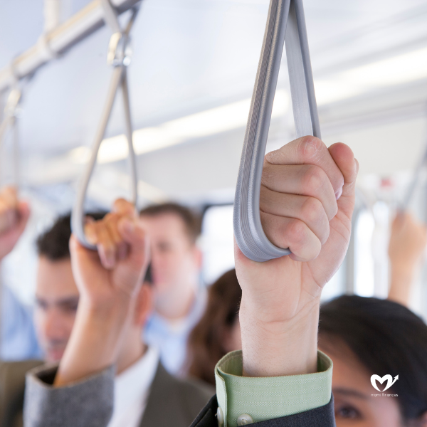 Commuters On Public Transportation